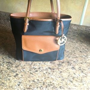 Michael Kors Tan and Black Purse